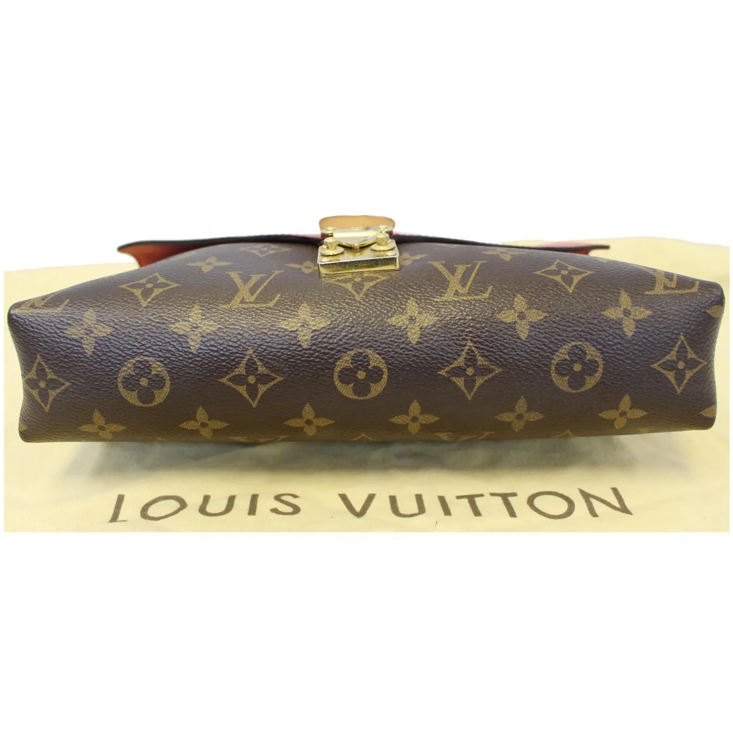 LOUIS VUITTON Pallas Chain Monogram Canvas Crossbody Bag Brown