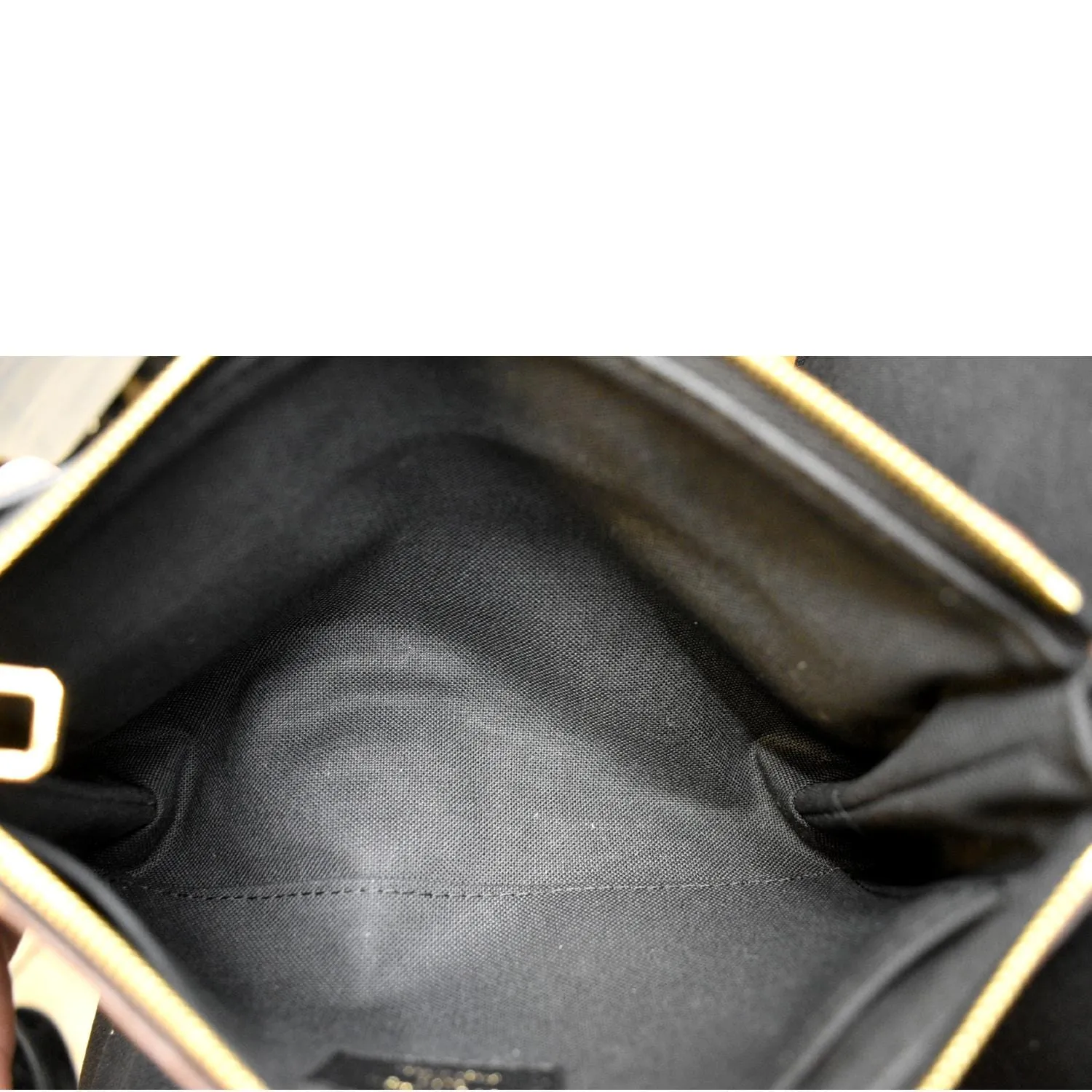 LOUIS VUITTON Pallas Monogram Canvas Clutch Crossbody Bag Brown