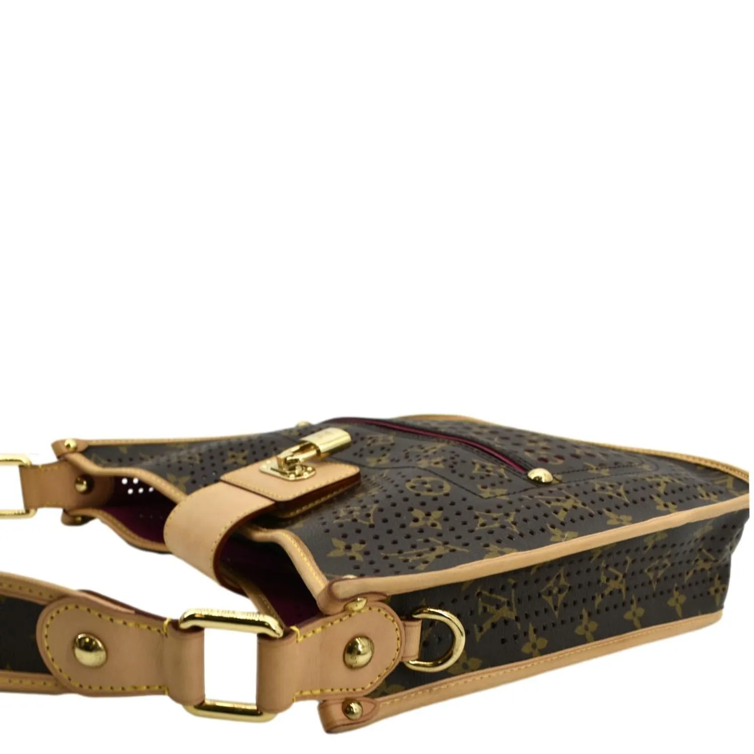 LOUIS VUITTON Perforated Musette Monogram Canvas Crossbody Bag Brown
