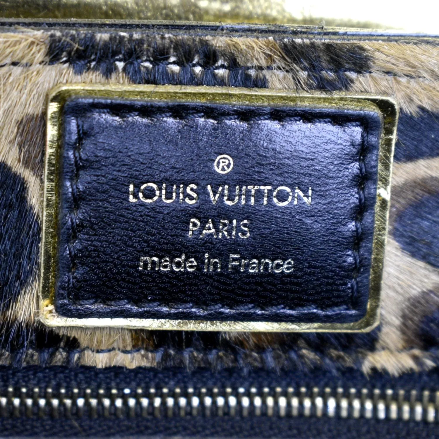 LOUIS VUITTON Polly Leopard Monogram Canvas Hobo Bag Brown