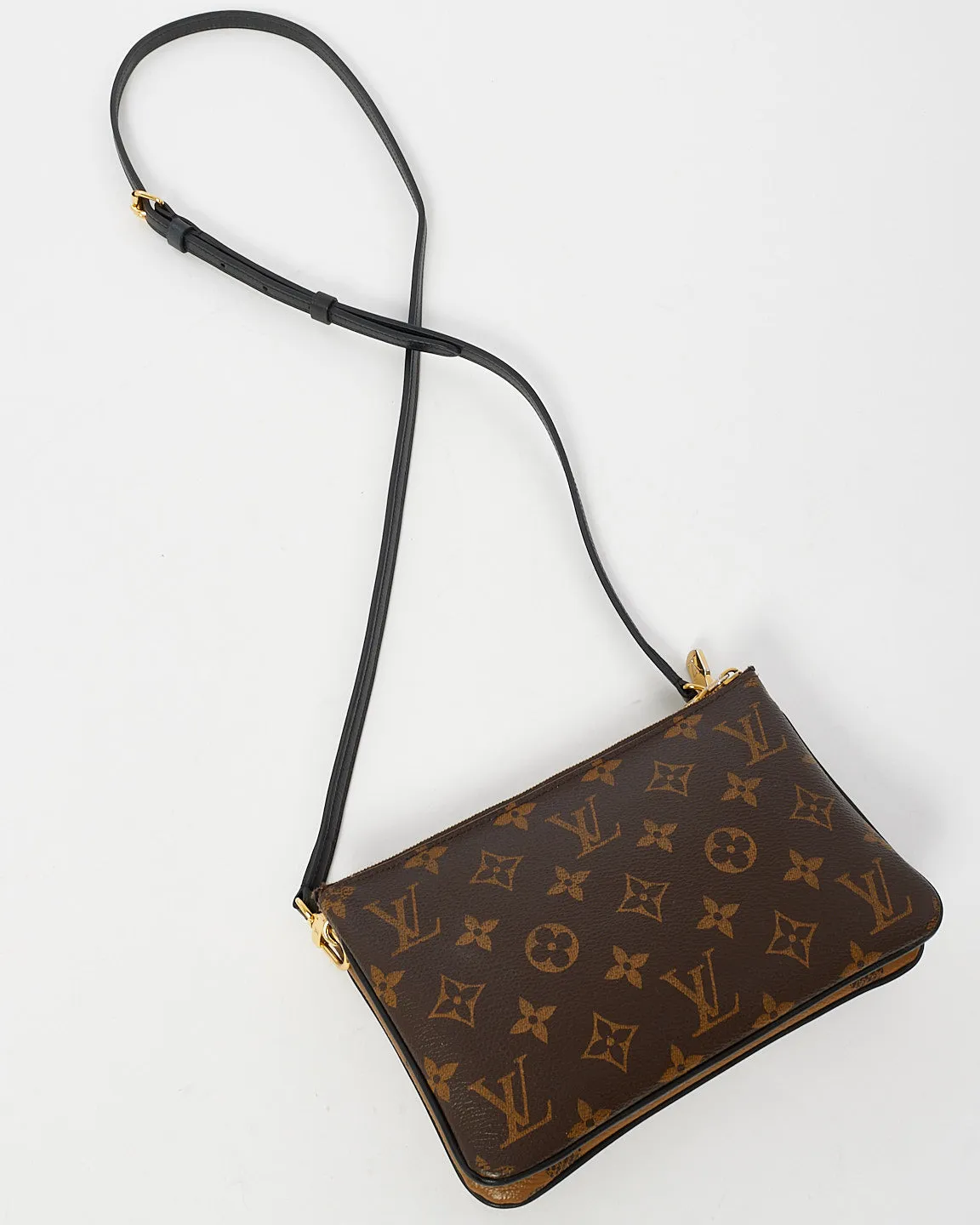Louis Vuitton Reverse Monogram Canvas Double Zip Pochette