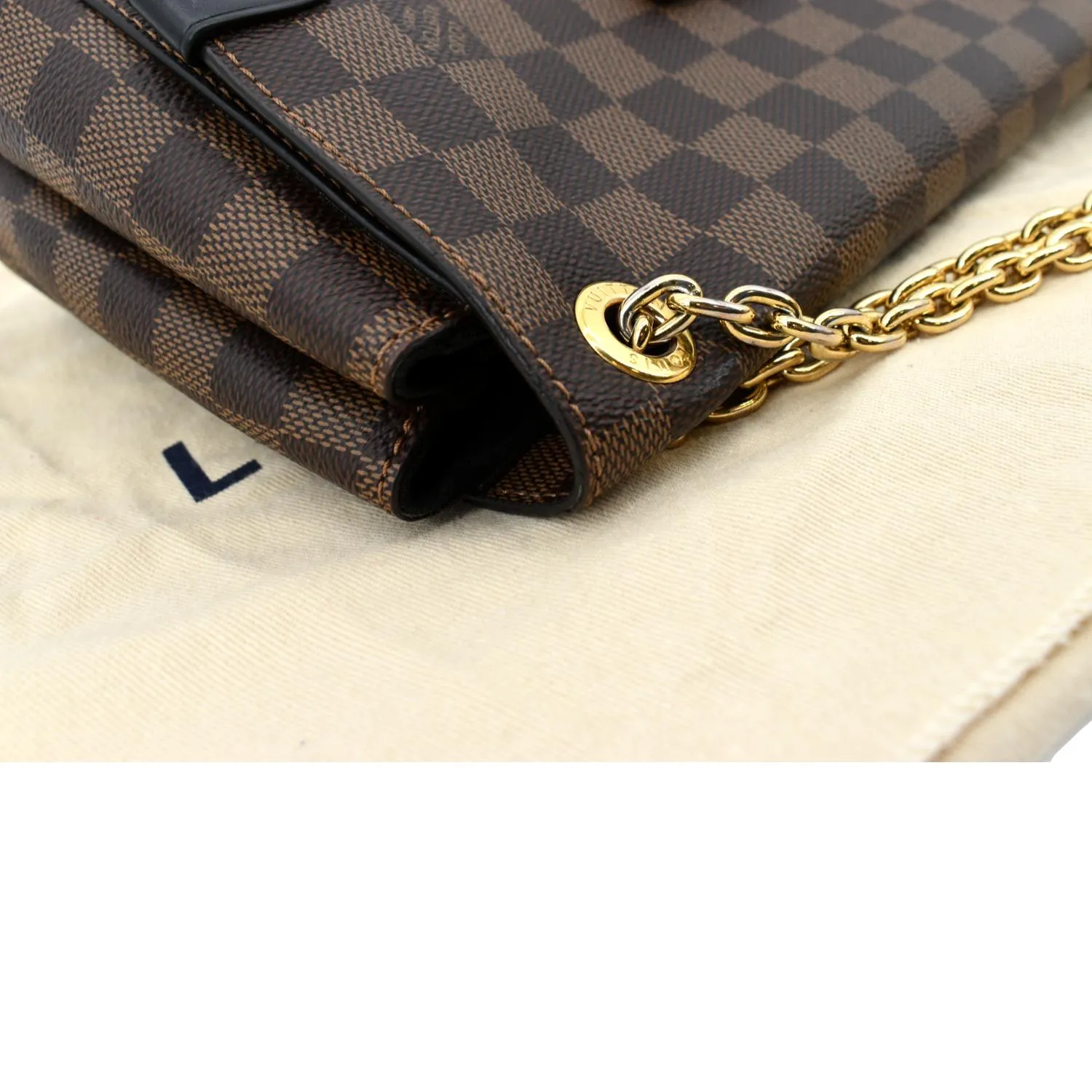 LOUIS VUITTON Vavin PM Damier Ebene Crossbody Bag Brown