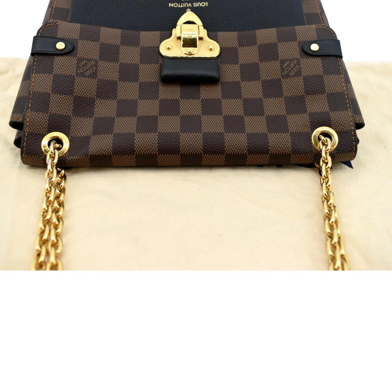 LOUIS VUITTON Vavin PM Damier Ebene Crossbody Bag Brown