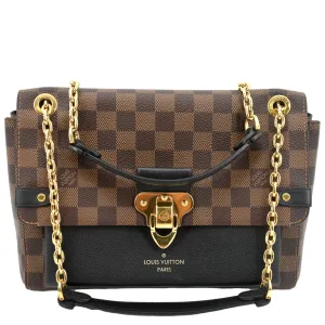 LOUIS VUITTON Vavin PM Damier Ebene Crossbody Bag Brown