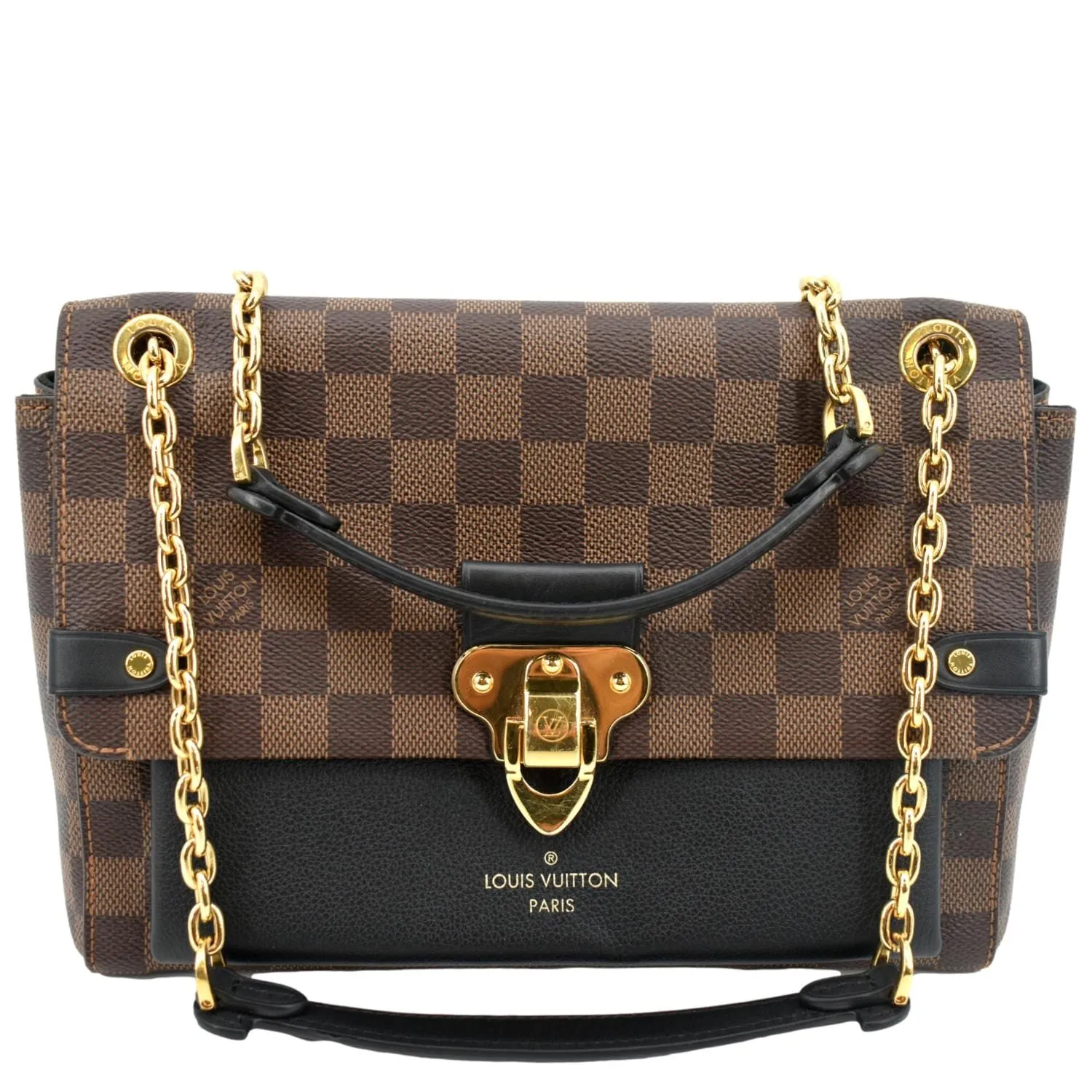 LOUIS VUITTON Vavin PM Damier Ebene Crossbody Bag Brown