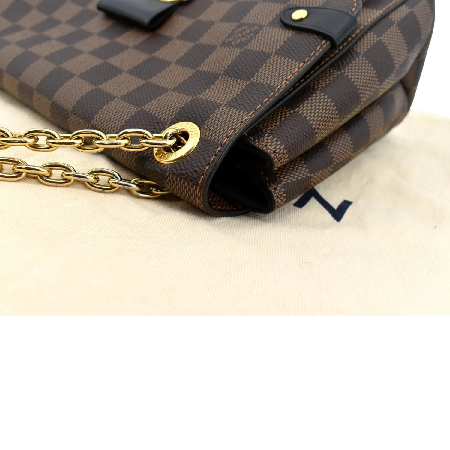 LOUIS VUITTON Vavin PM Damier Ebene Crossbody Bag Brown