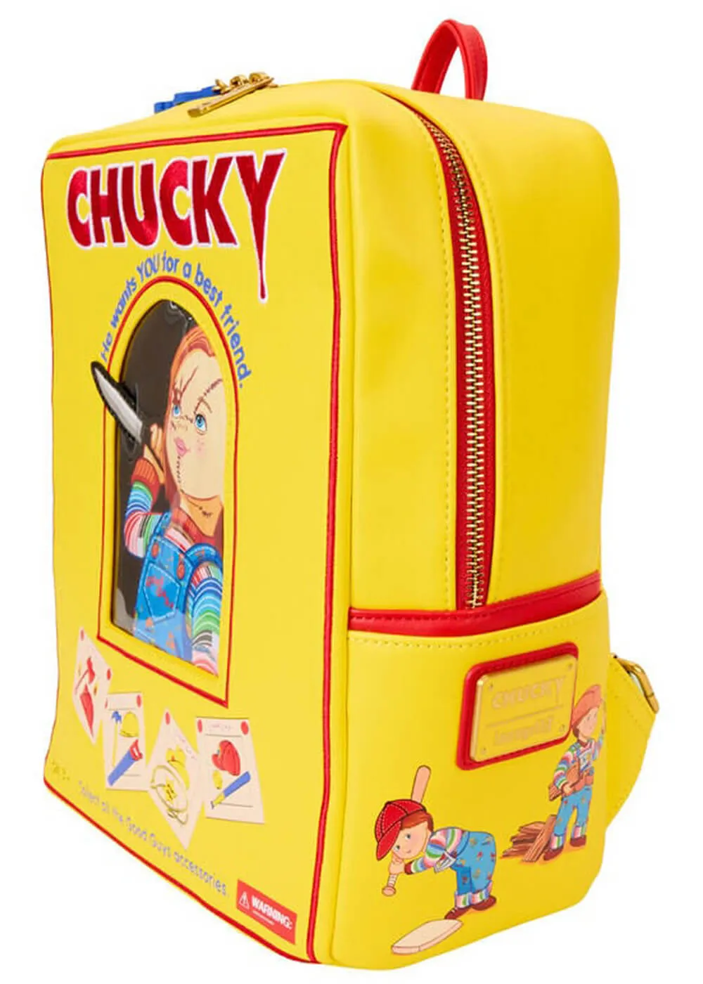 Loungefly Childs Play Chucky Box Backpack Yellow