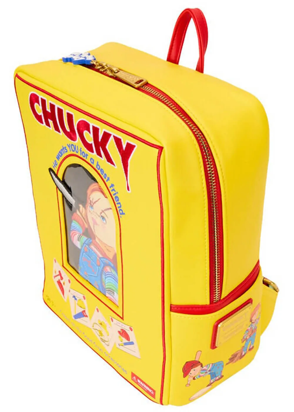Loungefly Childs Play Chucky Box Backpack Yellow