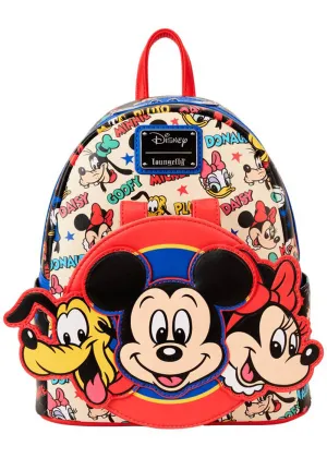 Loungefly Disney Mickey and Friends Classic Ear Holder Backpack With Headband