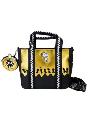 Loungefly Peanuts 75th Anniversary Tote Bag Black