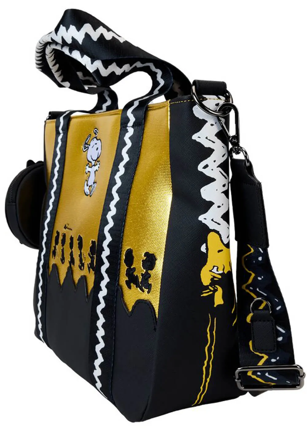 Loungefly Peanuts 75th Anniversary Tote Bag Black