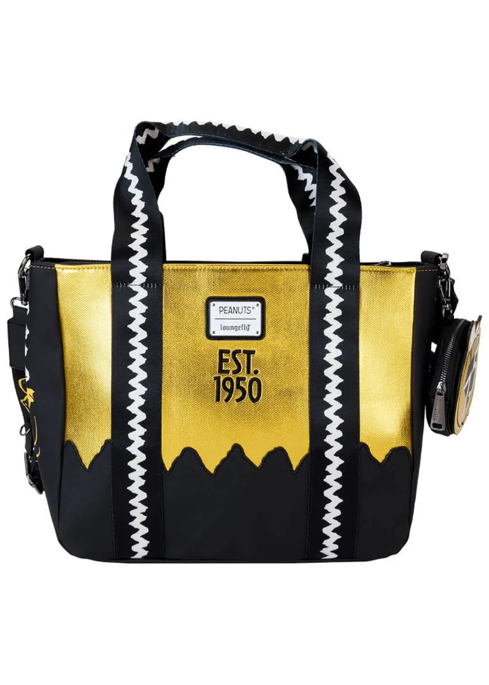 Loungefly Peanuts 75th Anniversary Tote Bag Black
