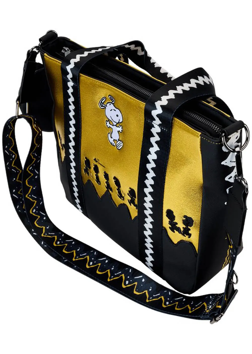 Loungefly Peanuts 75th Anniversary Tote Bag Black