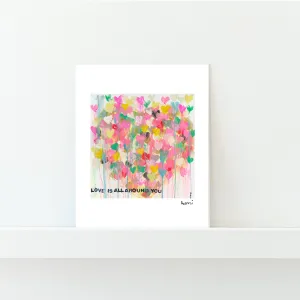 Love All Around Mini Art Print