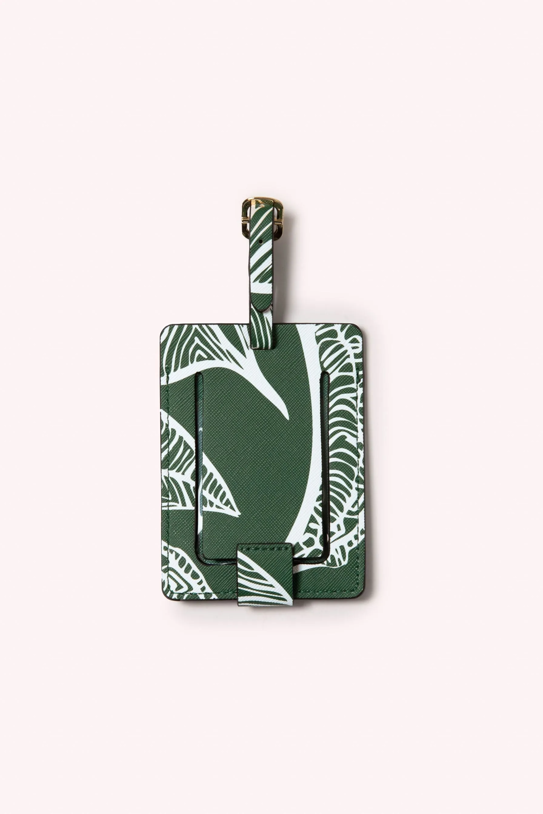 LUGGAGE TAG- EMERALD GREEN BANANA LEAVES