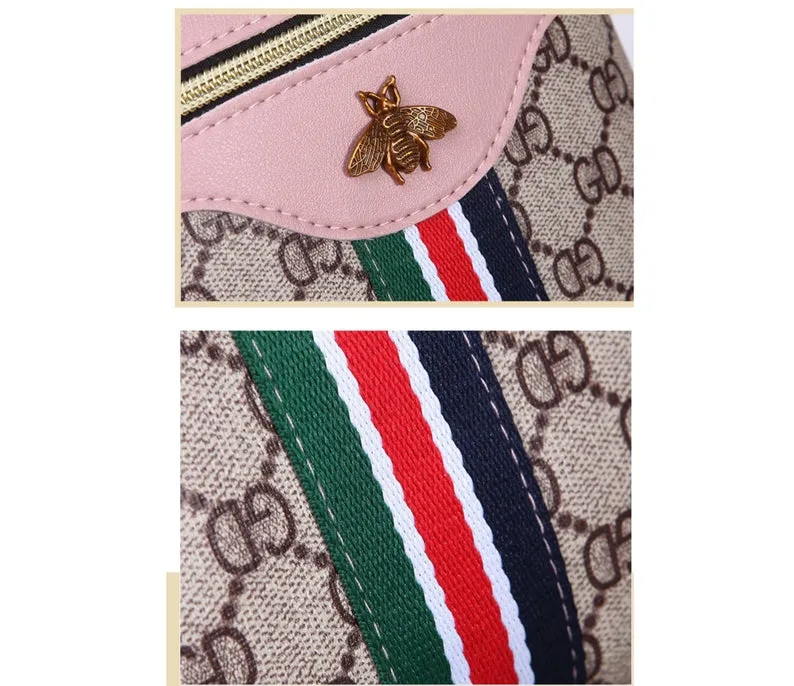 Luxury monogram Bee mini backpack purse hand bag designer Ribbon Portable Crossbody Shoulder Bag great for girls are women