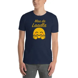Maa Da Laadla T Shirt Navy Maa Da Laadla Emoji T Shirt for Men