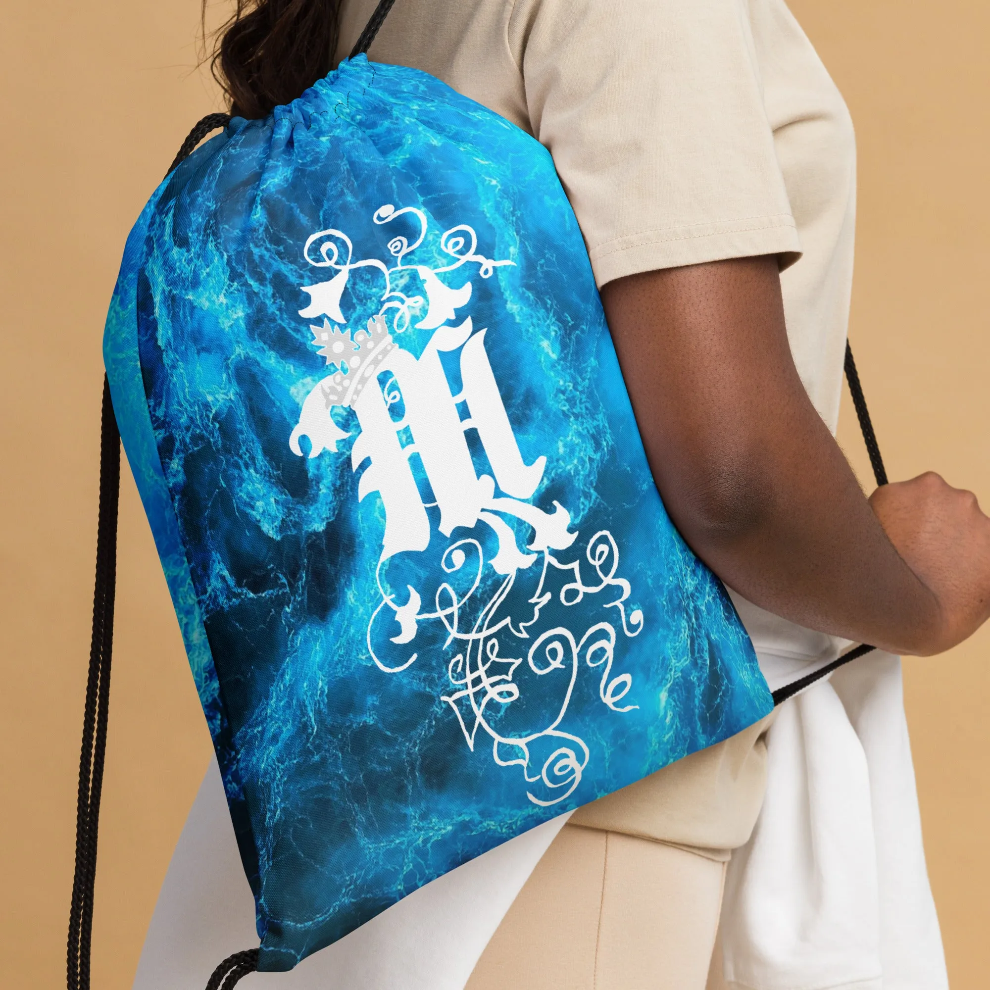 Maadish | Blue Drawstring Bag