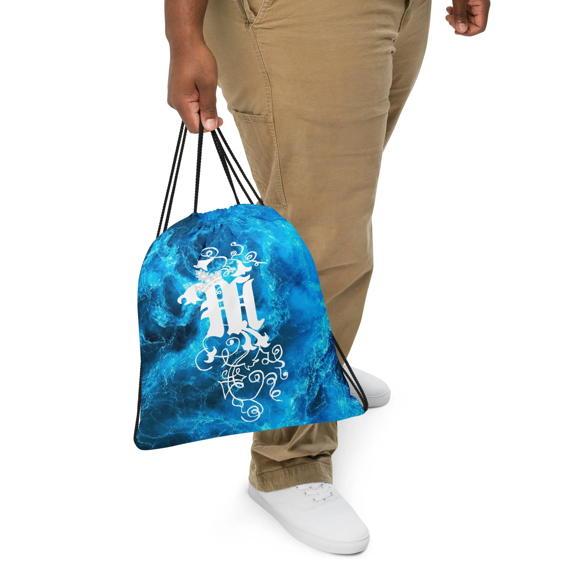 Maadish | Blue Drawstring Bag