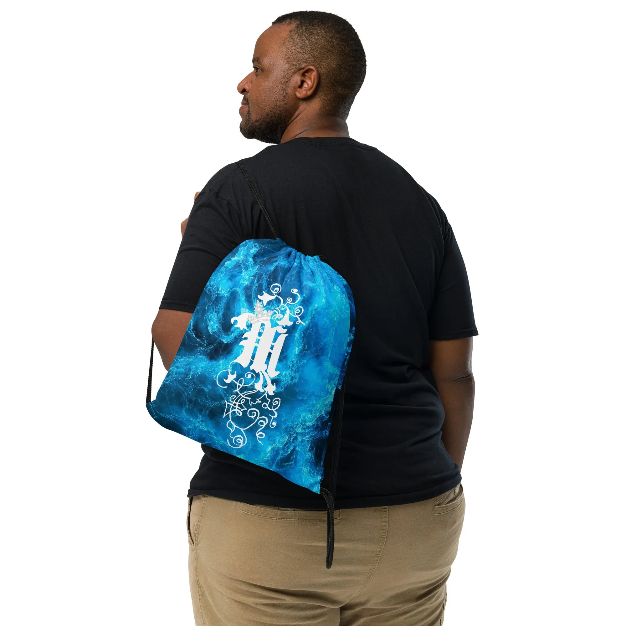 Maadish | Blue Drawstring Bag