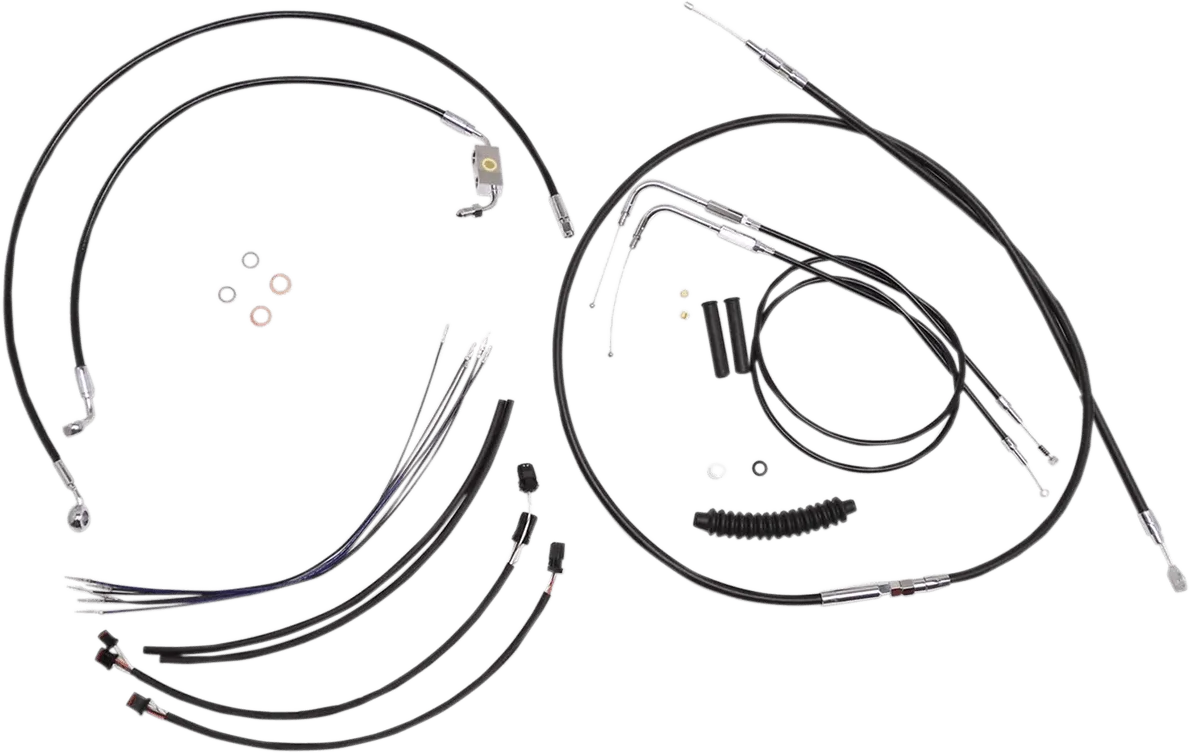 Magnum 489202 Black Vinyl XR Handlebar Installation Kit for 15-17in. Ape