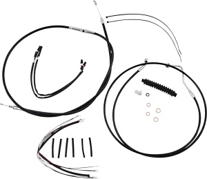 Magnum 489492 Black XR Handlebar Installation Kit with Chrome Fittings for 15-17in. Ape