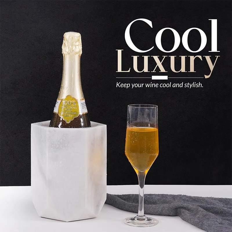 Marble Wine Cooler For Champagne - Wine Bottle Holder & Beverage Cooler
