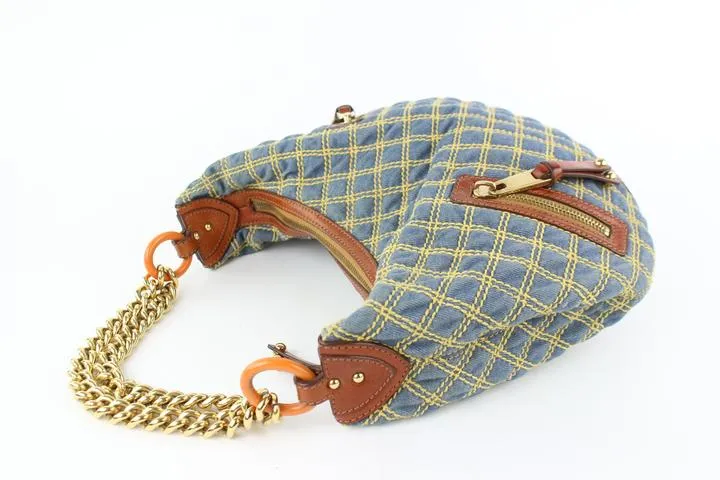 Marc Jacobs Quilted Denim Chain Hobo 18mjz0928