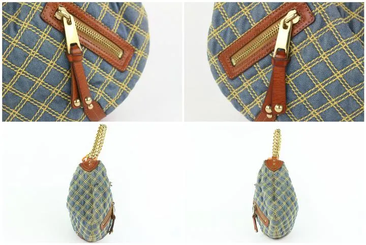 Marc Jacobs Quilted Denim Chain Hobo 18mjz0928