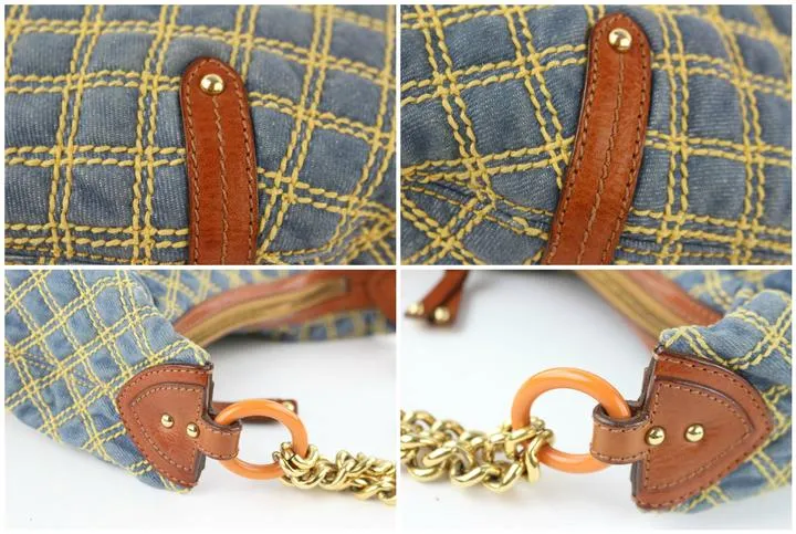 Marc Jacobs Quilted Denim Chain Hobo 18mjz0928
