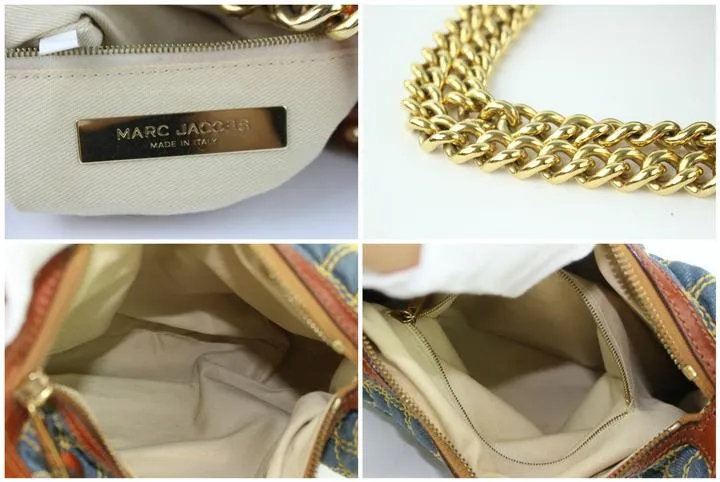 Marc Jacobs Quilted Denim Chain Hobo 18mjz0928
