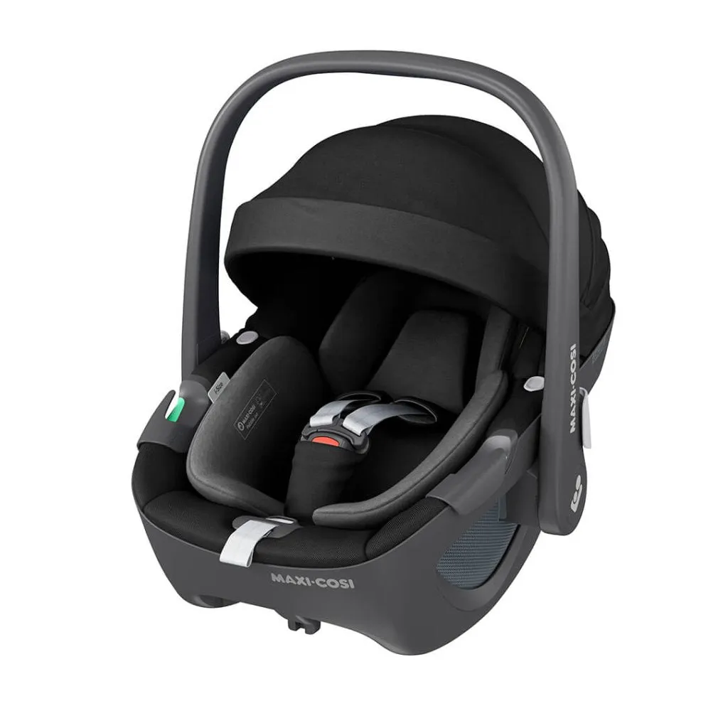 MAXI COSI FAME 10 Piece Premium Travel System with FamilyFix 360 Pro2  - Twilic Truffle (Black Wheel)