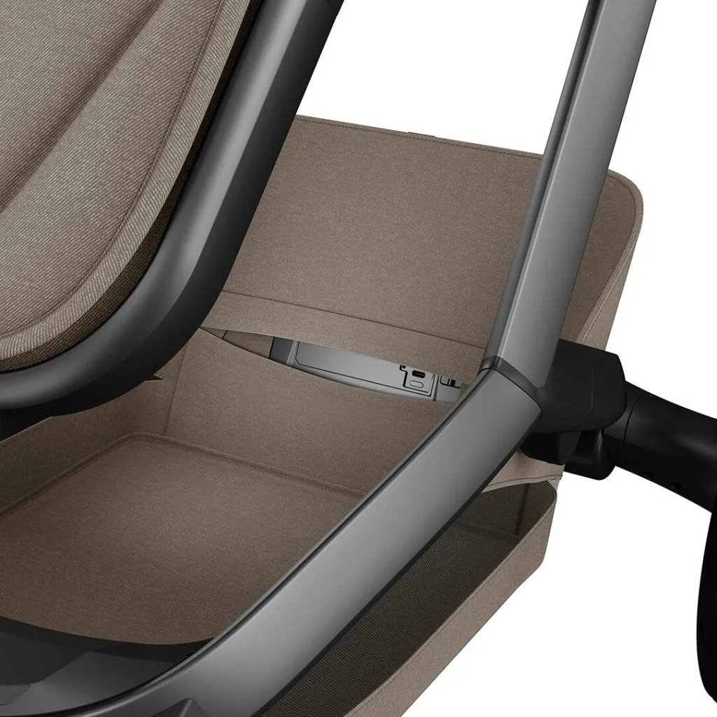 MAXI COSI FAME 10 Piece Premium Travel System with FamilyFix 360 Pro2  - Twilic Truffle (Black Wheel)