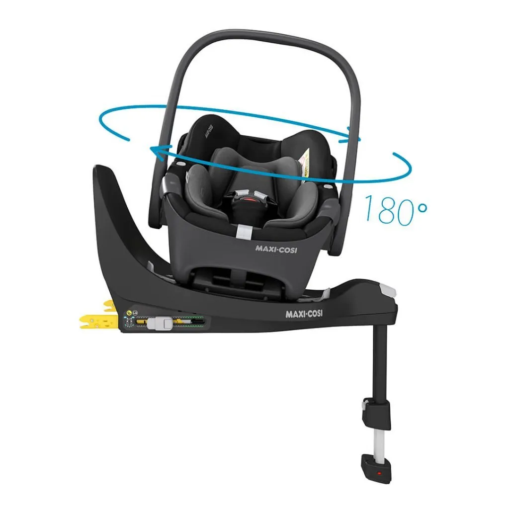 MAXI COSI FAME 10 Piece Premium Travel System with FamilyFix 360 Pro2 - Twilic Truffle (Brown Wheel)