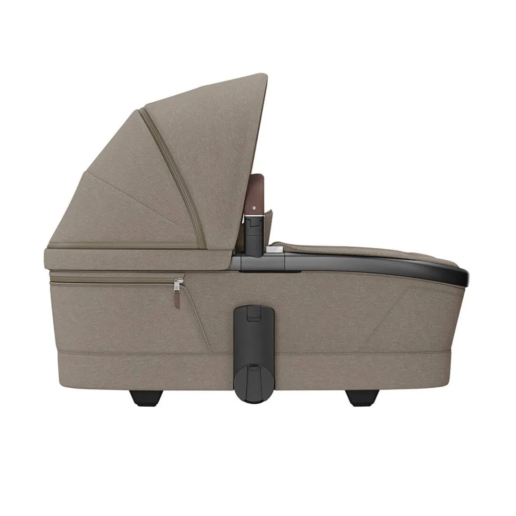 MAXI COSI FAME 10 Piece Premium Travel System with FamilyFix 360 Pro2 - Twilic Truffle (Brown Wheel)