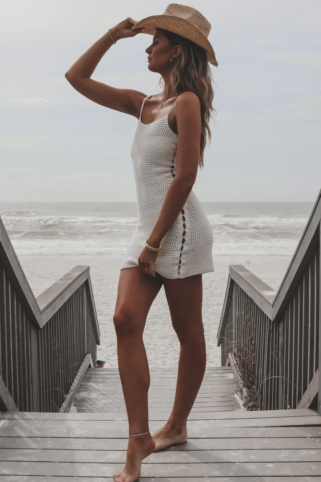 Meant To Be In The Sand Knit Mini Dress
