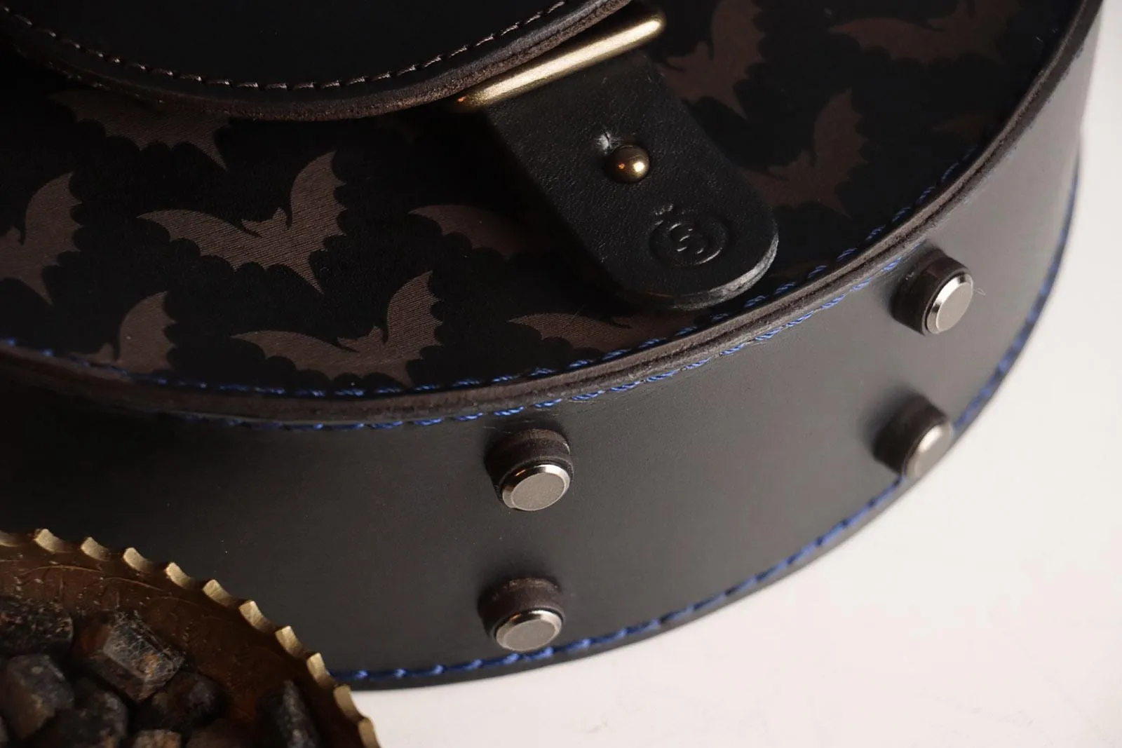 Midnight Blue Bat Crossbody Handbag