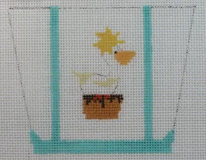 Mini Canvas Tote - Light Teal w/Pelican