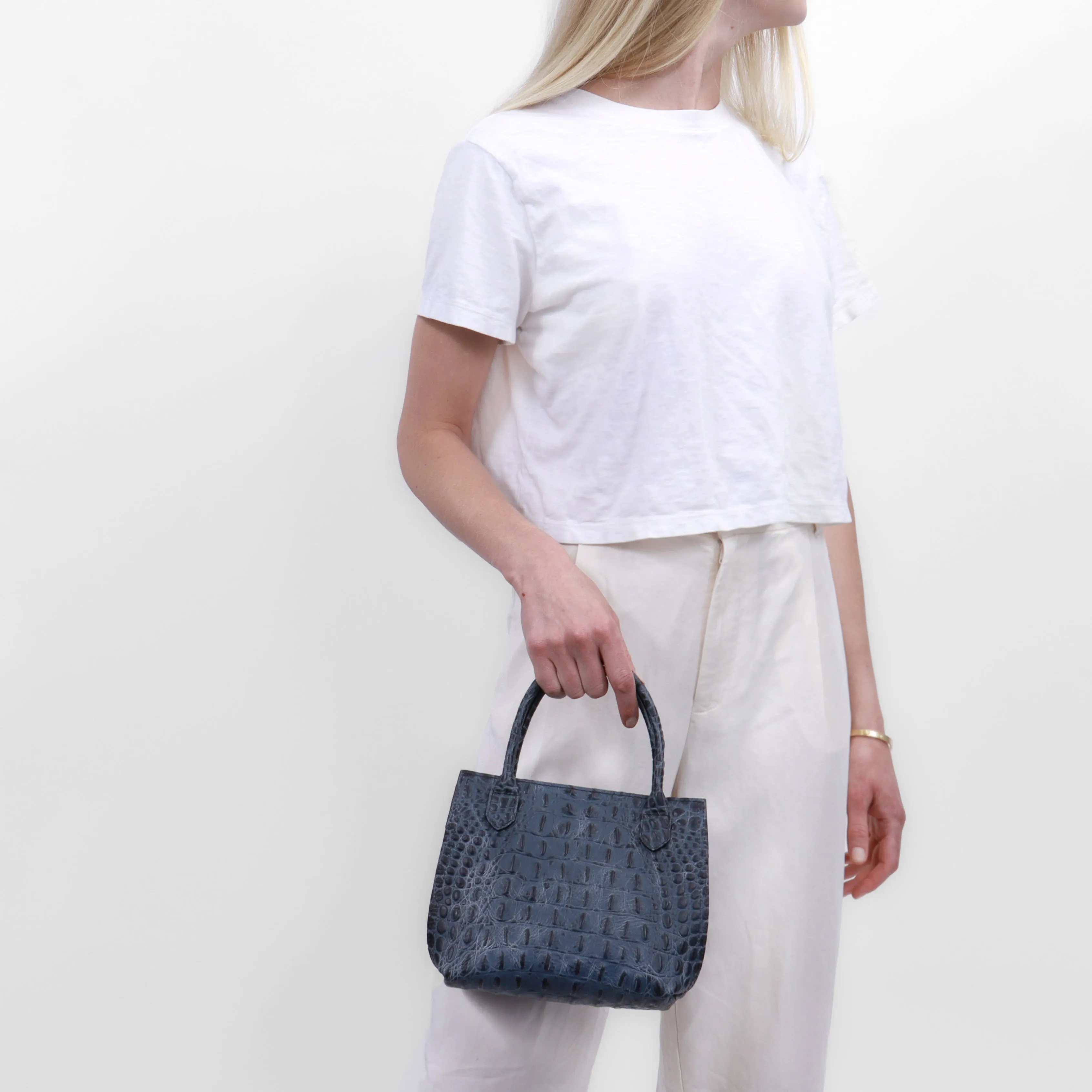 MINI DAY BAG MIDNIGHT BLUE PYTHON