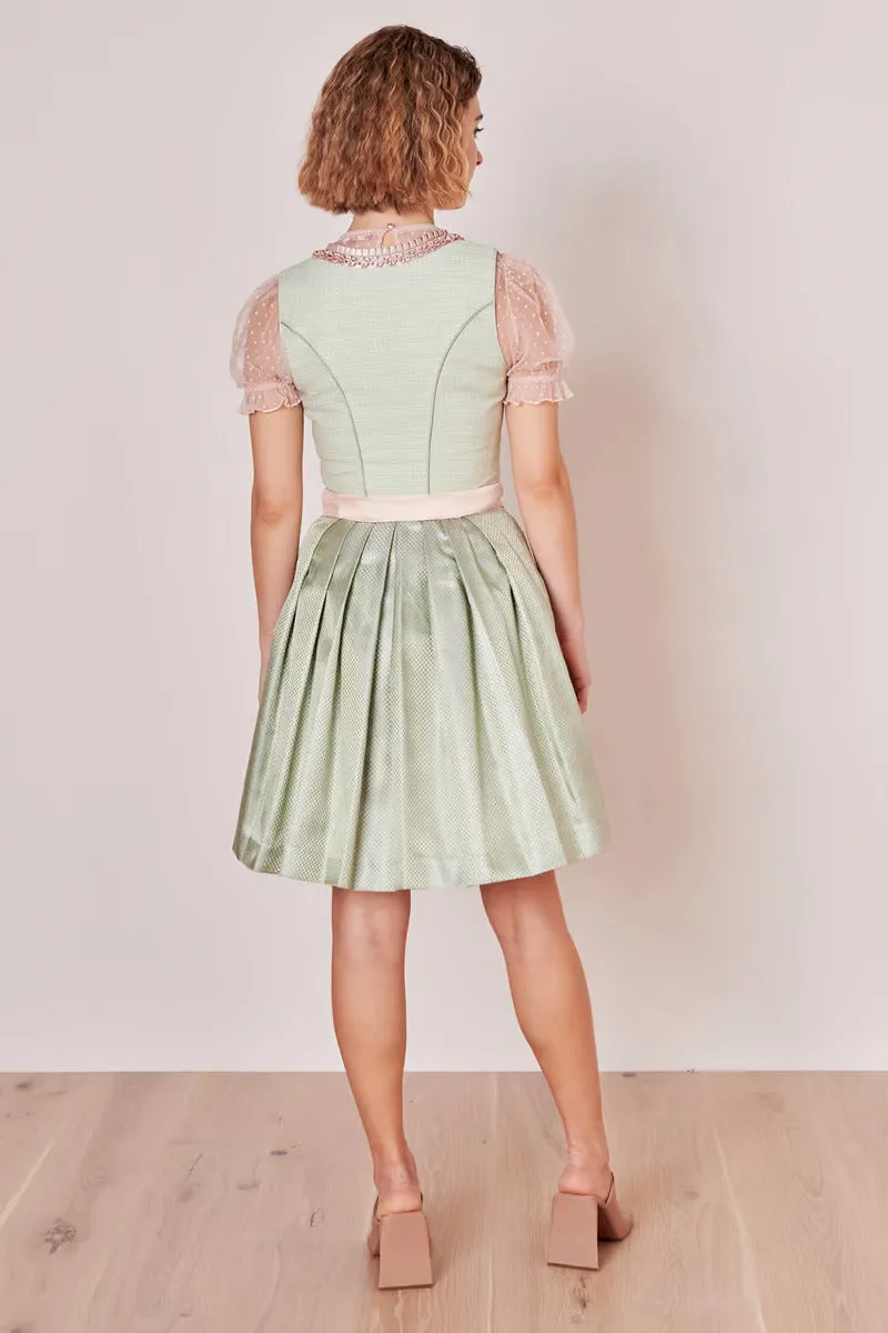 Mini Dirndl 2pcs. 50cm "Rina" mint