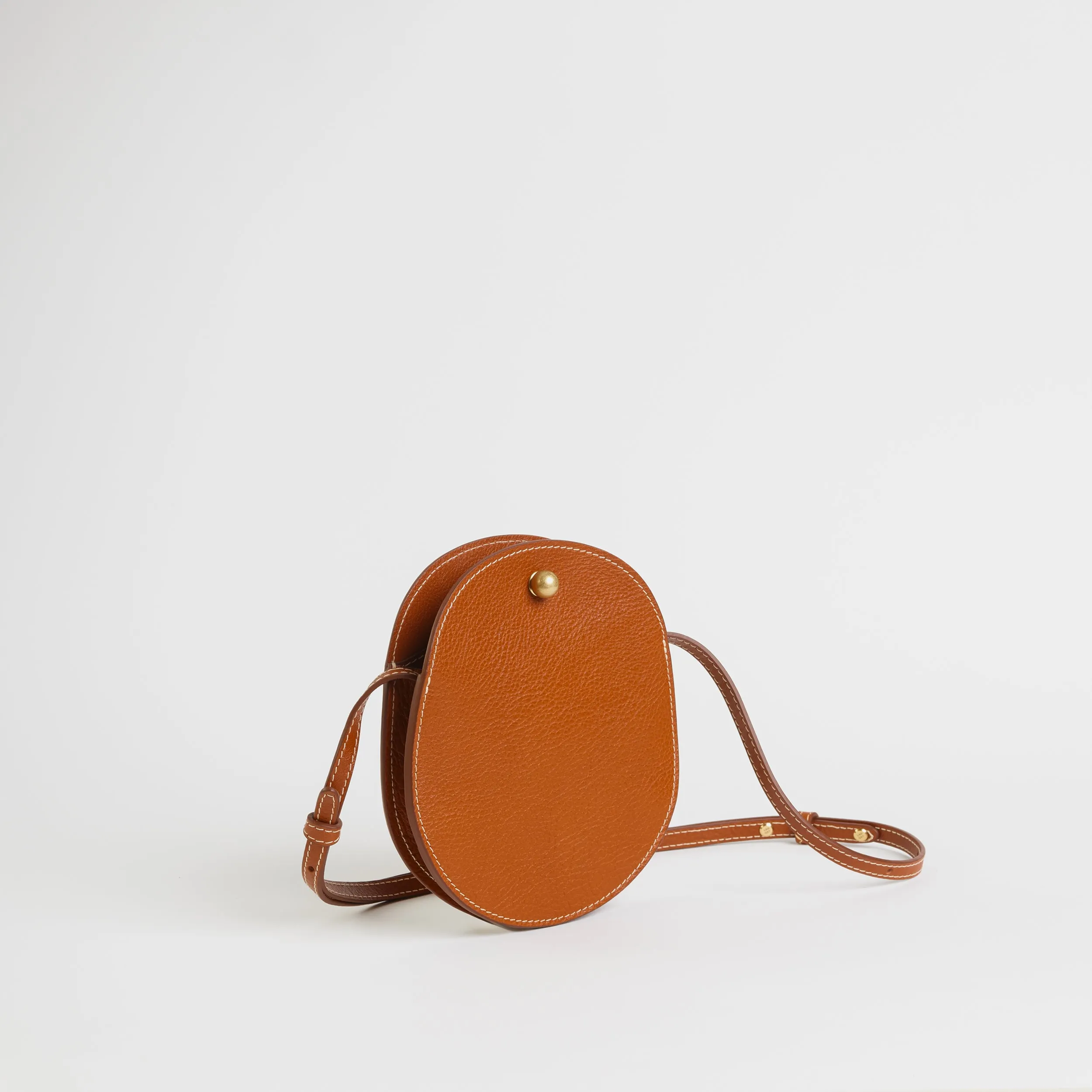 Mini Eggi in Leather Brown
