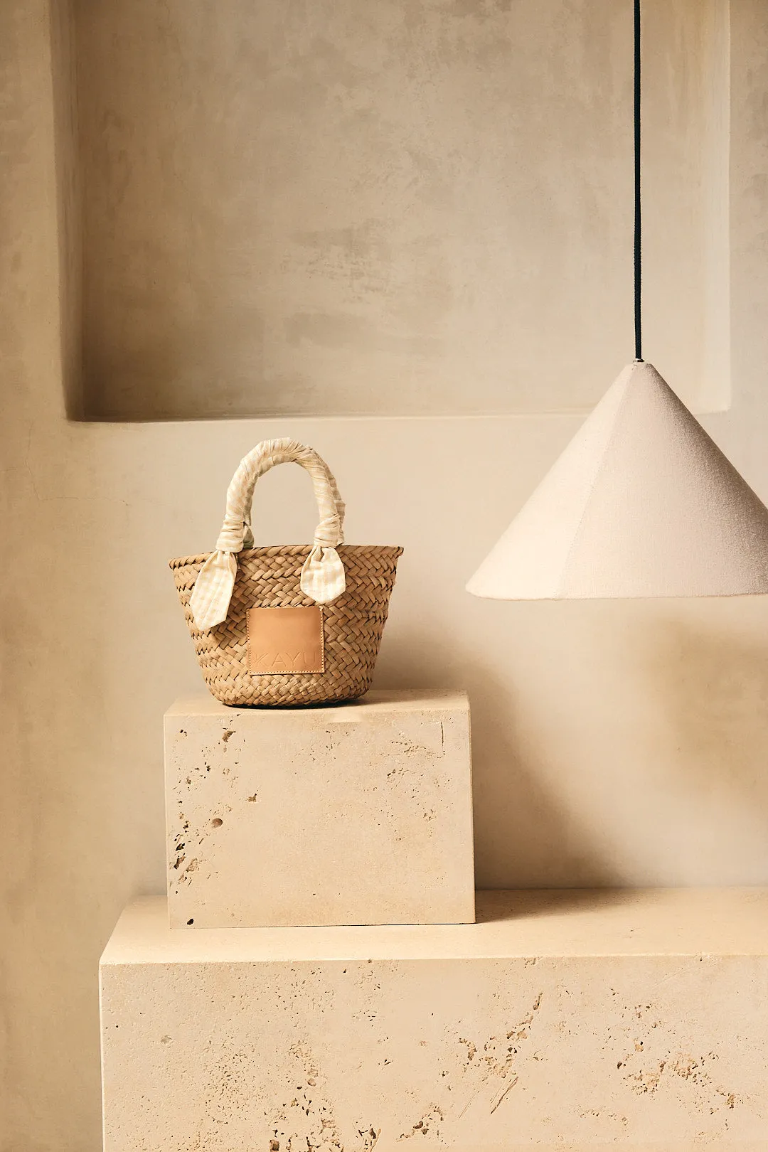 Mini Marlow Straw Scarf Tote Bag