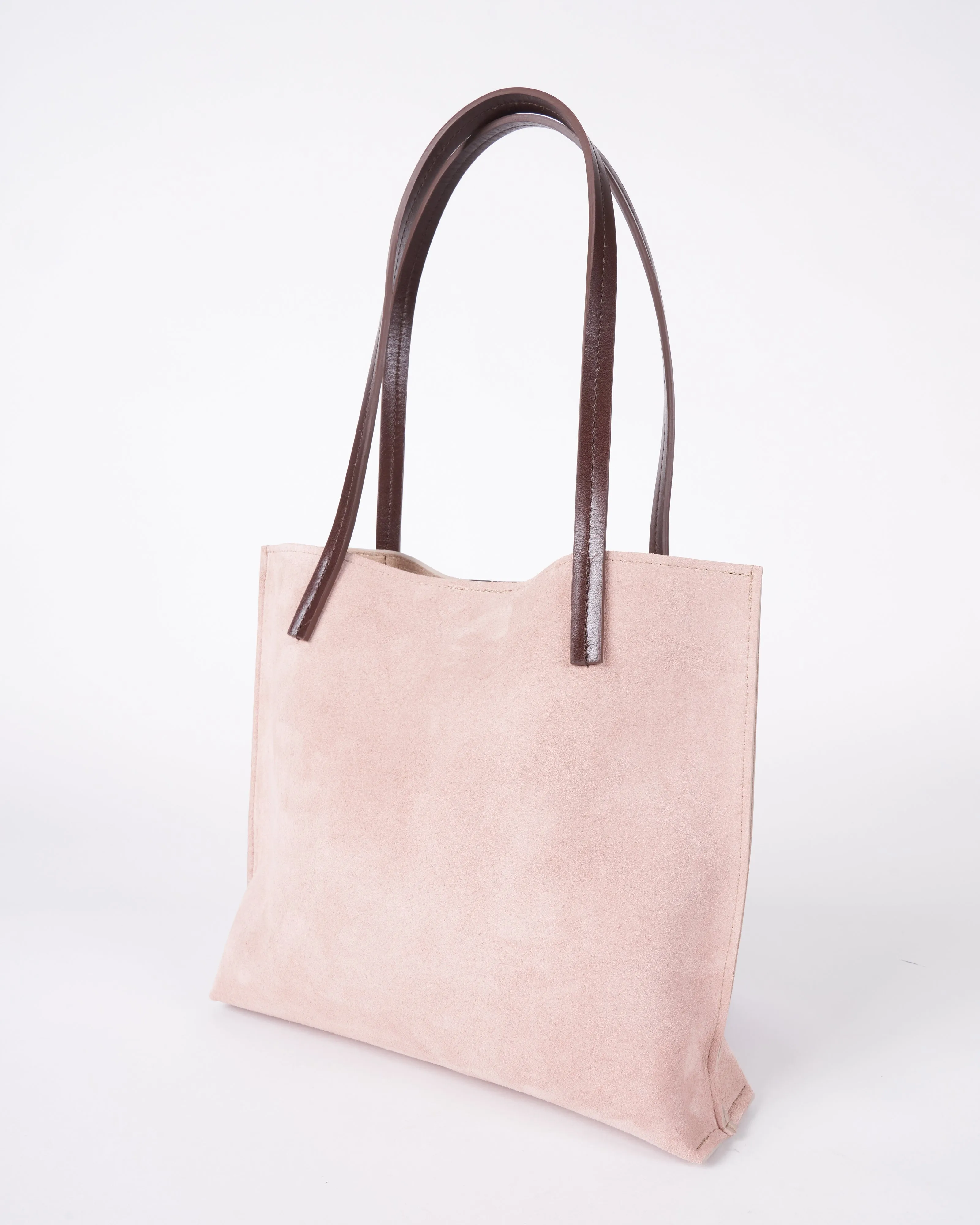 mini shopper - blush suede