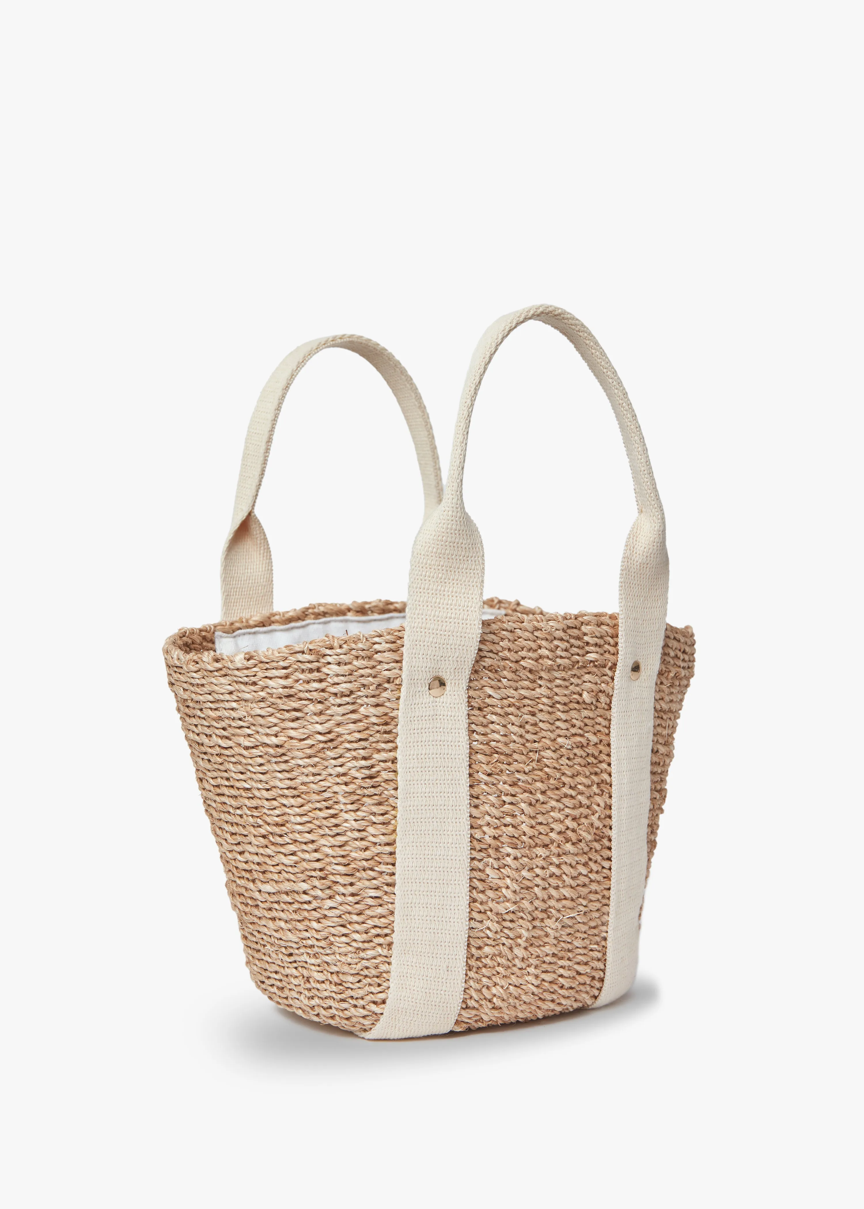 Mini Toci Straw Tote Bag