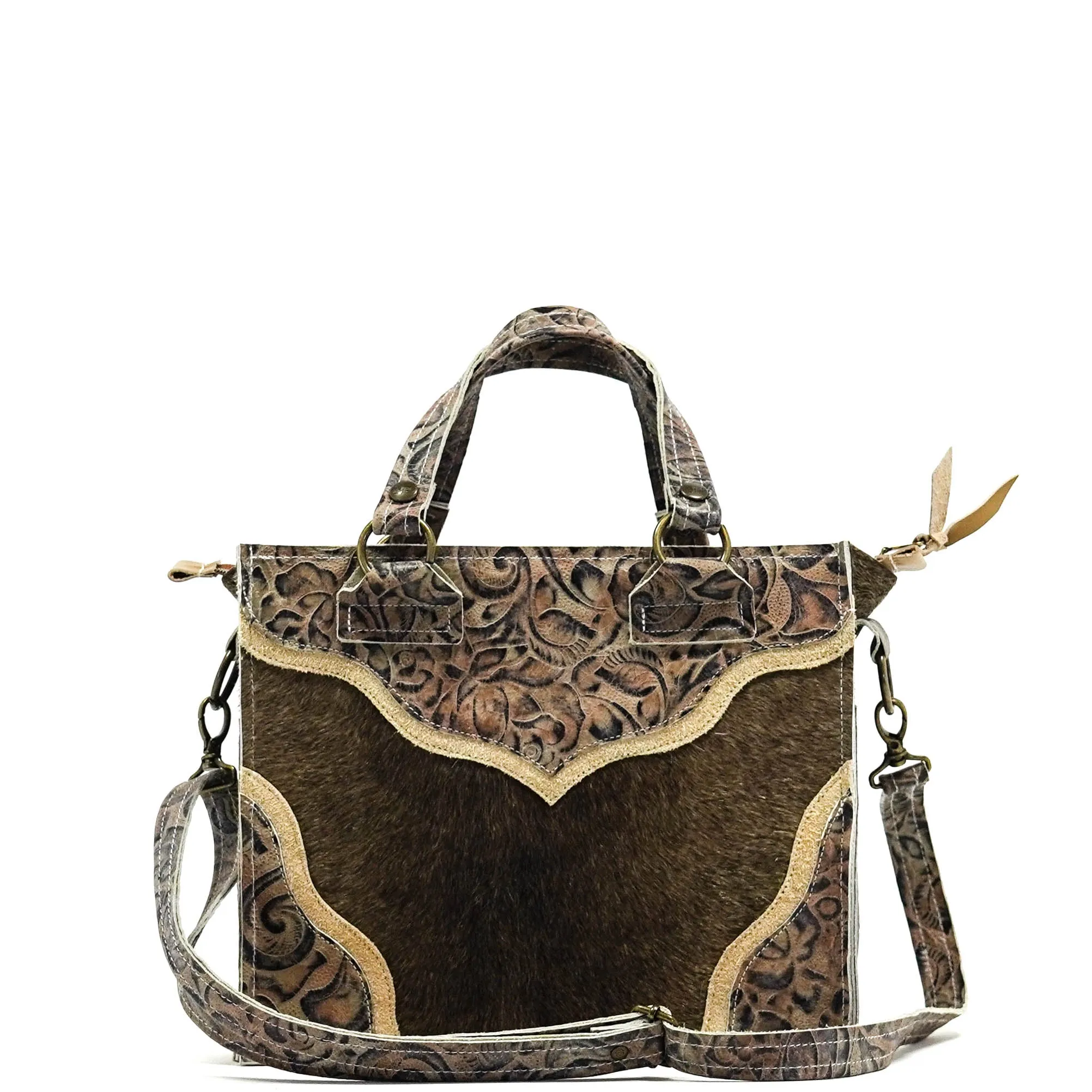 Minnie Pearl - Dark Brindle w/ Antique Deadwood Roses