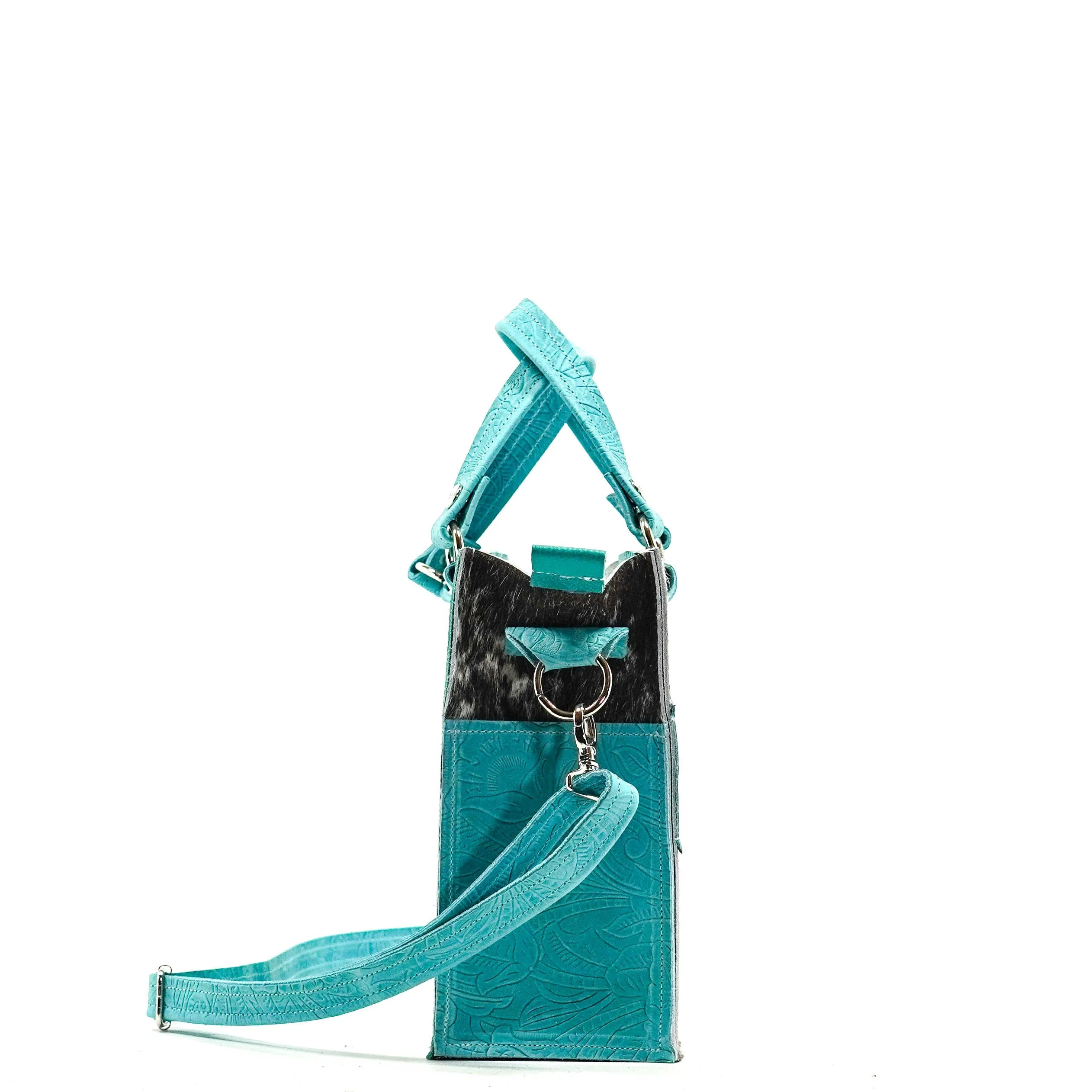 Minnie Pearl - Grey Brindle w/ Turquoise Denver Tool