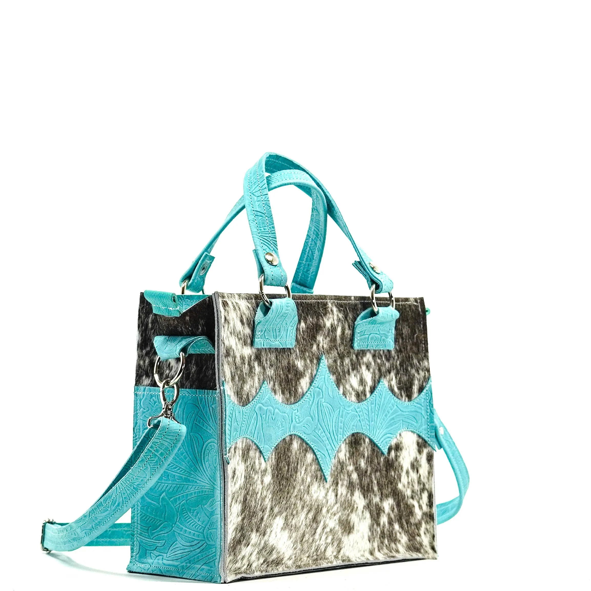 Minnie Pearl - Grey Brindle w/ Turquoise Denver Tool