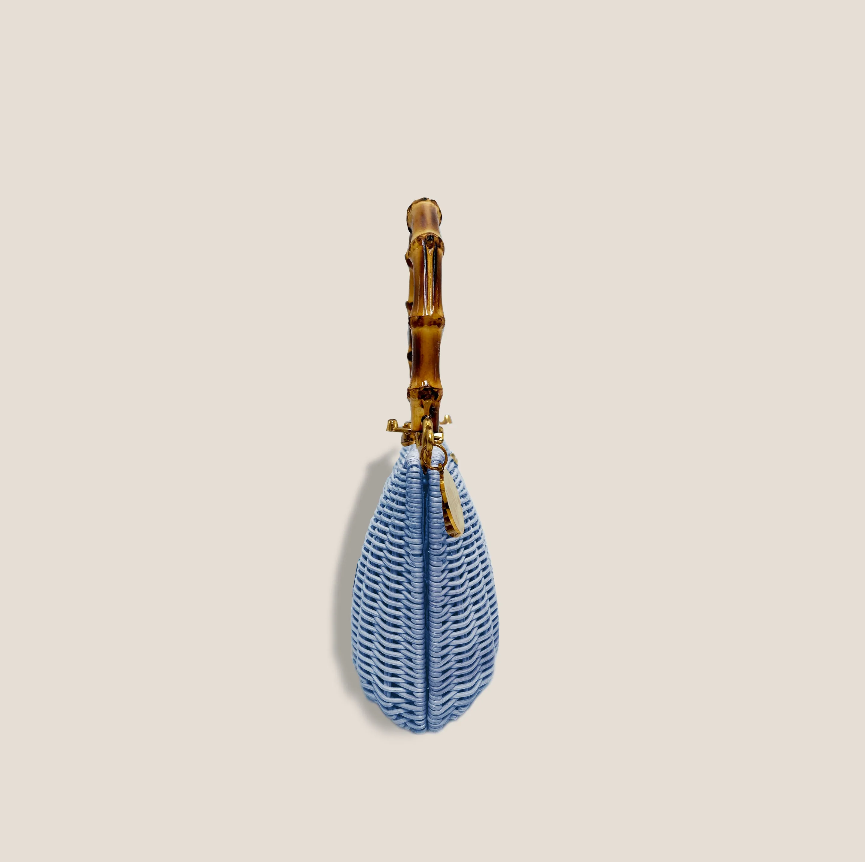 MME. KELLY BAMBOO CLUTCH -  CORNFLOWER