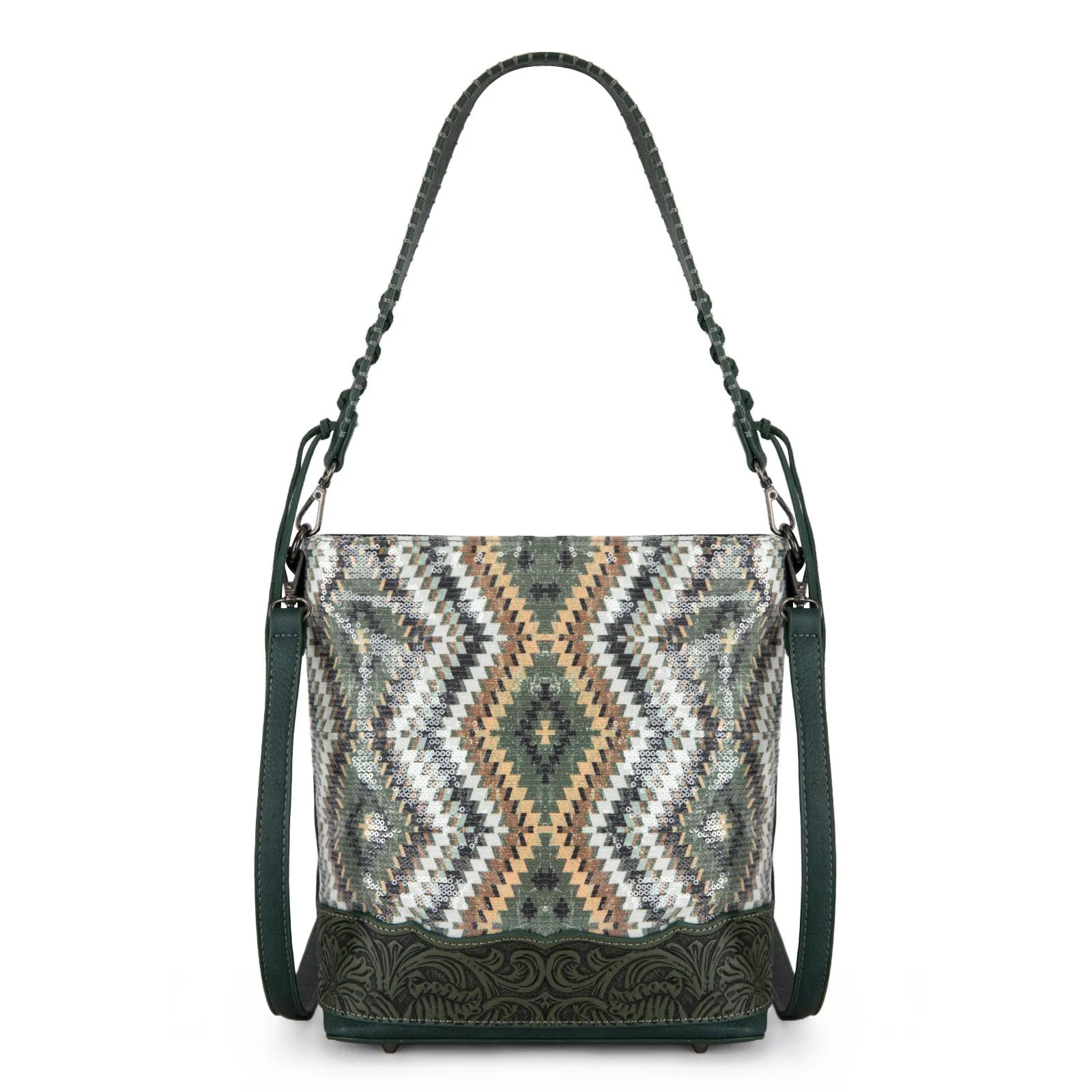 MW1308-918  Montana West Tooled Aztec Collection Hobo