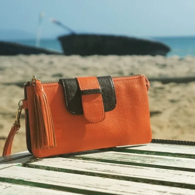 MYRNA: Leather Wallet/Wristlet